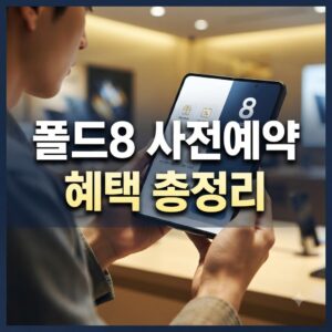 폴드8 사전예약 혜택 확인, 절차 한눈에 보기