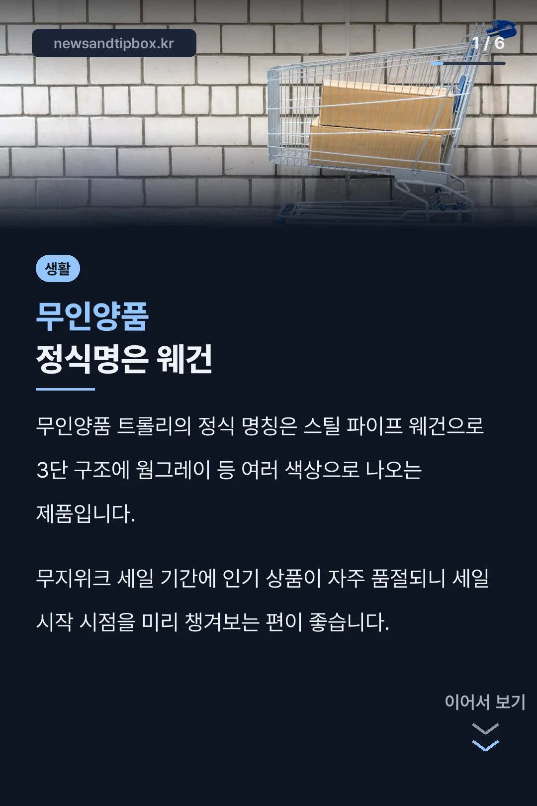 무인양품 정식명은 웨건